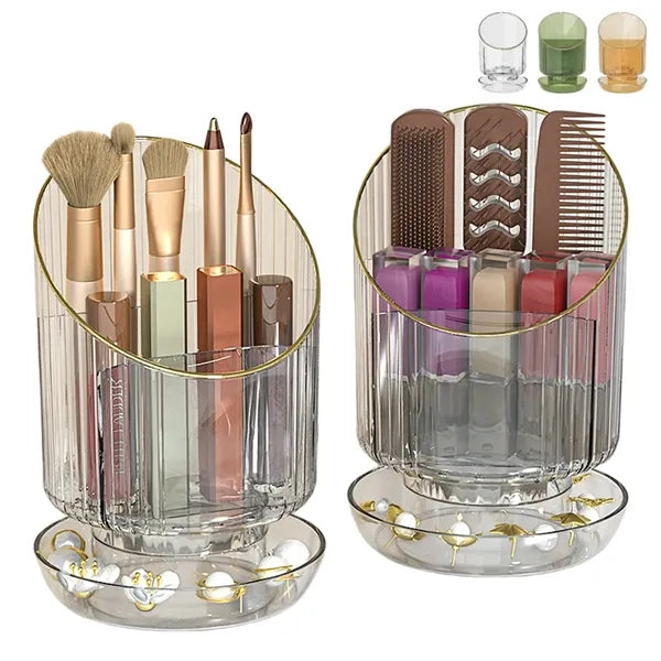 360 Rotate Makeup Brush Holder Organizer for Vanity