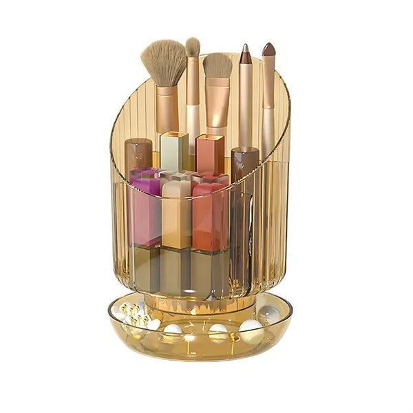 360 Rotate Makeup Brush Holder Organizer for Vanity