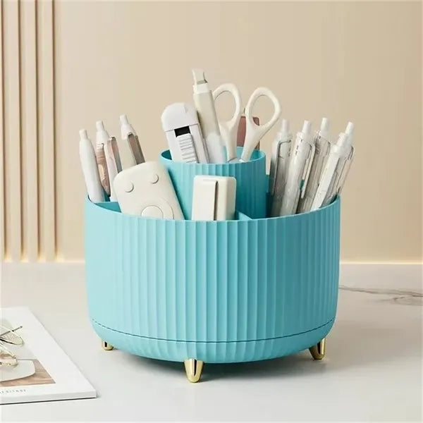 360 Rotating Makeup Brush Holder with Storage Countertop