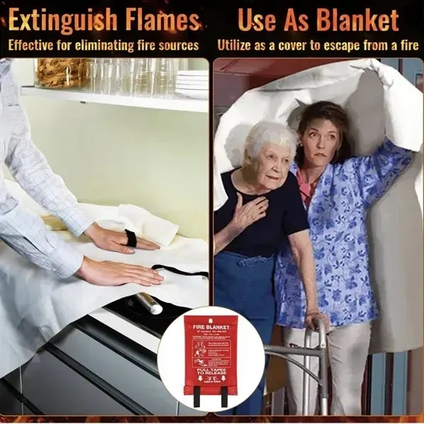 Emergency Fire Blanket for Kitchen, Home & Outdoor Safety