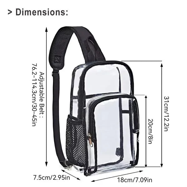 Transparent Crossbody Sling Backpack Stadium Approved