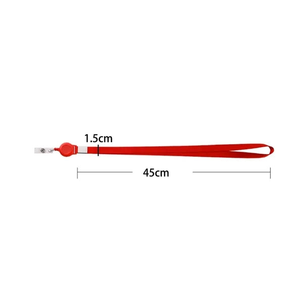 Retractable Flat Polyester Lanyard with Badge Reel