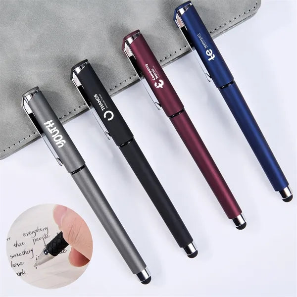 Premium Soft Touch Gel Pen With Stylus