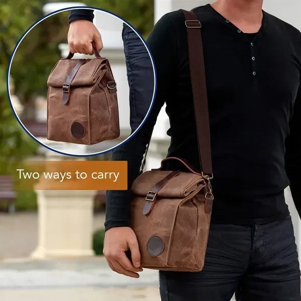 Vintage Waxed Canvas Cooler Tote 12L