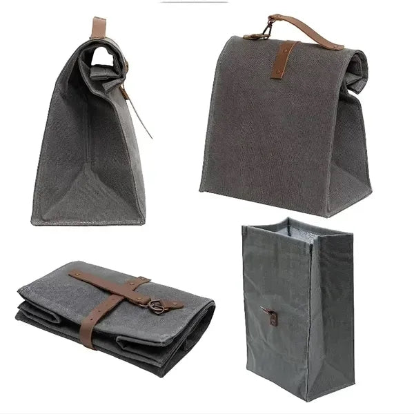 Vintage Waxed Canvas Cooler Tote 12L