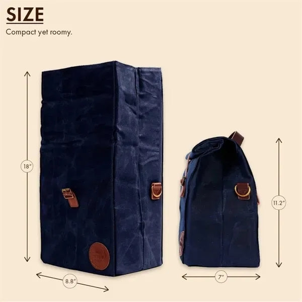 Vintage Waxed Canvas Cooler Tote 12L