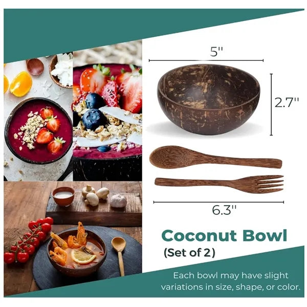 Polished Coconut Bowl Set