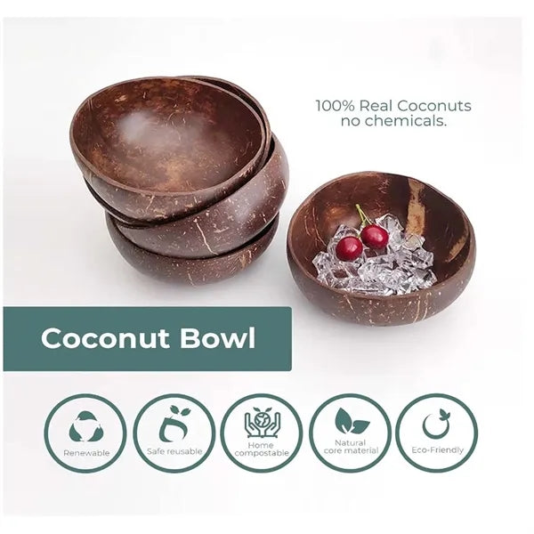 Polished Coconut Bowl Set
