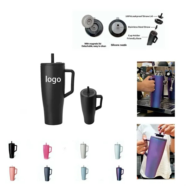 40 Oz Stainless Steel Handle Tumbler