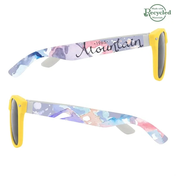 Full Color Colorblock Malibu Sunglasses