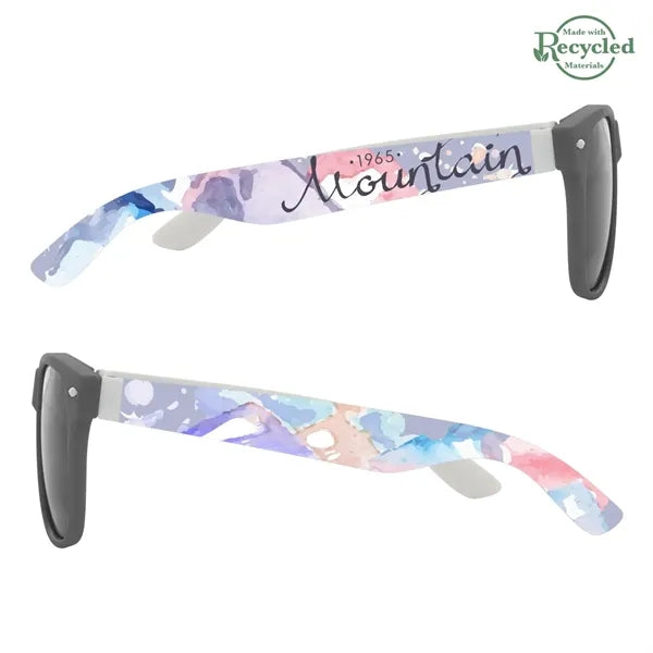 Full Color Colorblock Malibu Sunglasses
