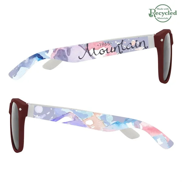 Full Color Colorblock Malibu Sunglasses