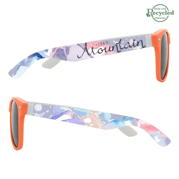 Full Color Colorblock Malibu Sunglasses