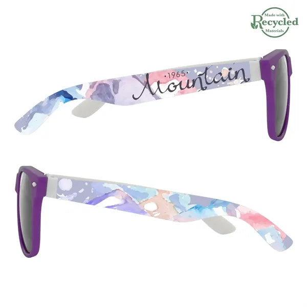 Full Color Colorblock Malibu Sunglasses