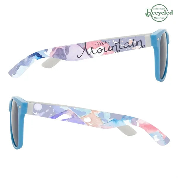 Full Color Colorblock Malibu Sunglasses