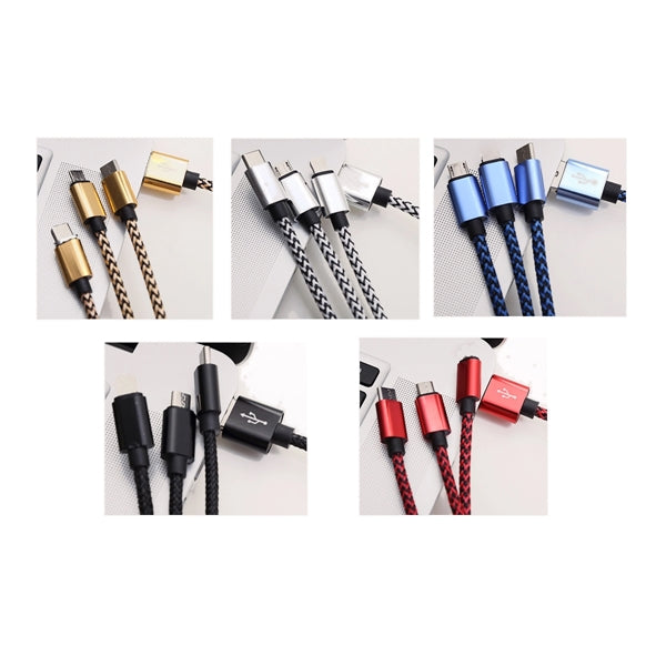 Hemp Braided 3 in 1 USB Cable