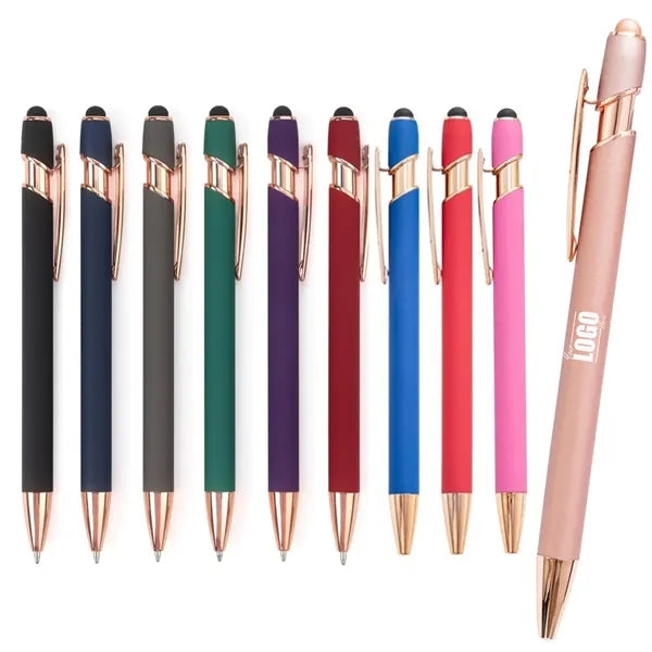 Retractable Ballpoint Pen with Stylus tip