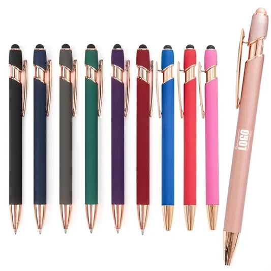 Retractable Ballpoint Pen with Stylus tip