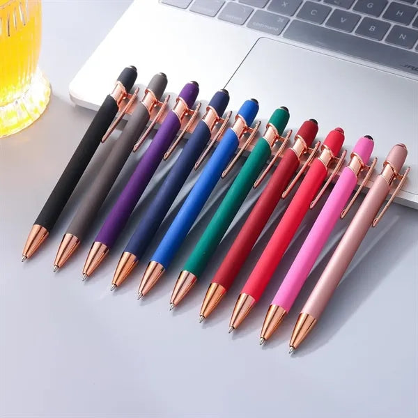 Retractable Ballpoint Pen with Stylus tip