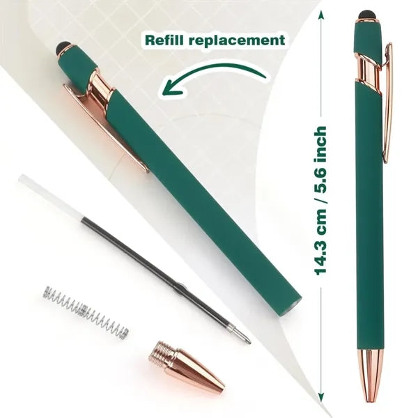 Retractable Ballpoint Pen with Stylus tip