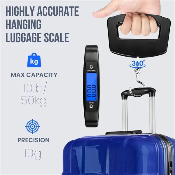 Digital Luggage Scale, 50KG with 10g Deviation, Portable Han
