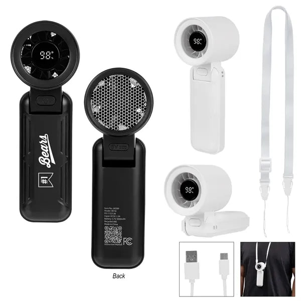 RABS Folding Fan With Digital Display