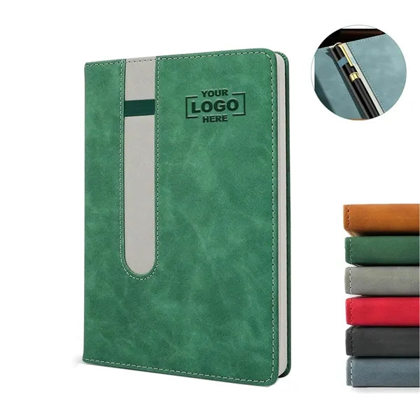 A5 PU Leather Notebook with Elastic Pen Holder