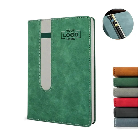 A5 PU Leather Notebook with Elastic Pen Holder