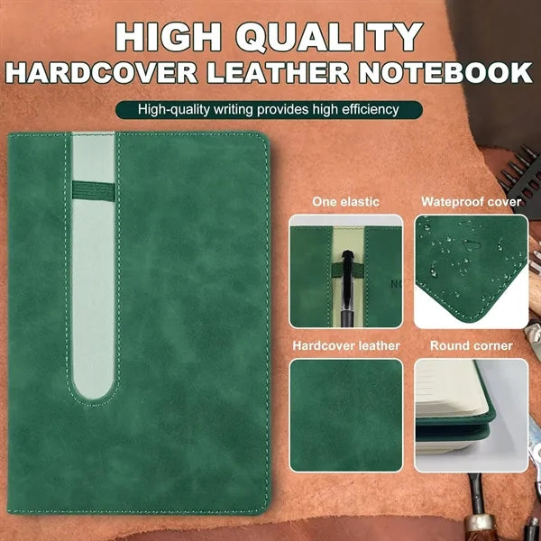 A5 PU Leather Notebook with Elastic Pen Holder