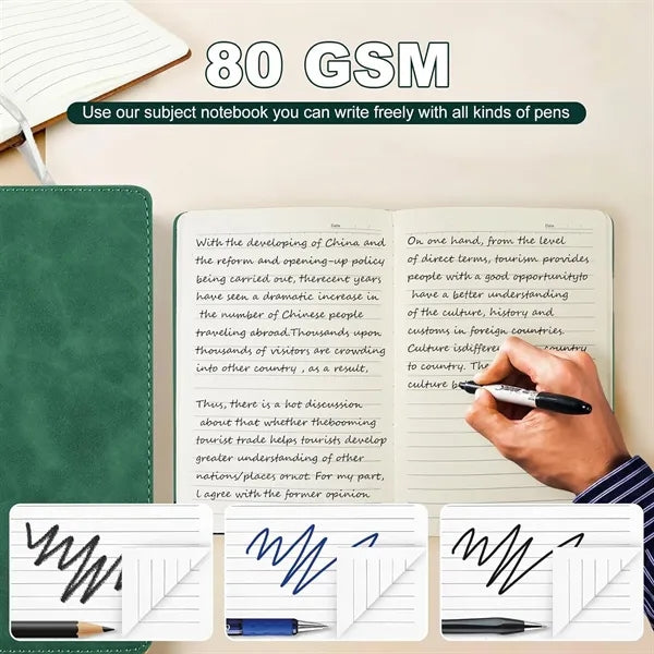 A5 PU Leather Notebook with Elastic Pen Holder