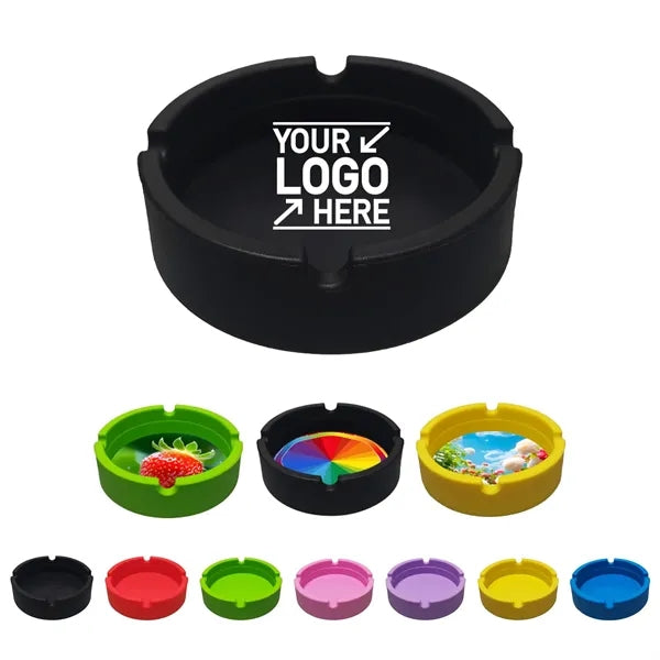 Heat Resistant Round Silicone Ashtray