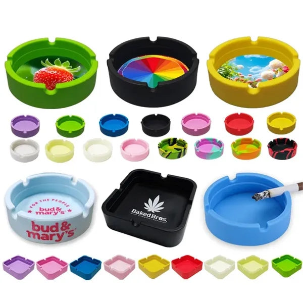 Heat Resistant Round Silicone Ashtray
