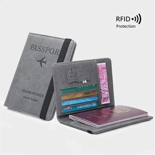 RFID Blocking Passport Holder Wallet Travel Organizer