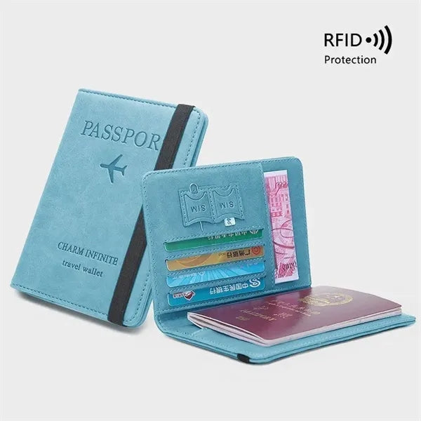 RFID Blocking Passport Holder Wallet Travel Organizer