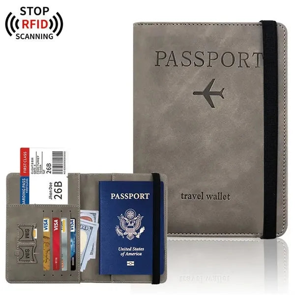 RFID Blocking Passport Holder Wallet Travel Organizer