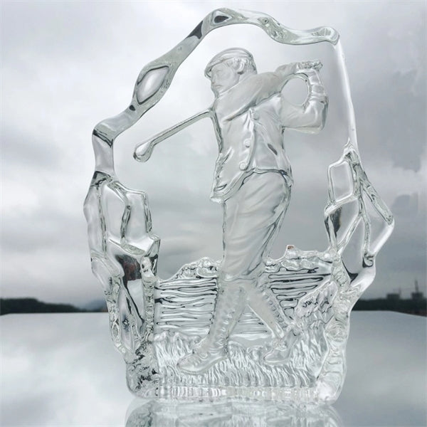 Tennis Swing Crystal Trophy