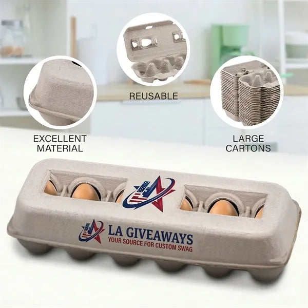 Recycled Pulp Egg Cartons - 1 Dozen Storage Containers