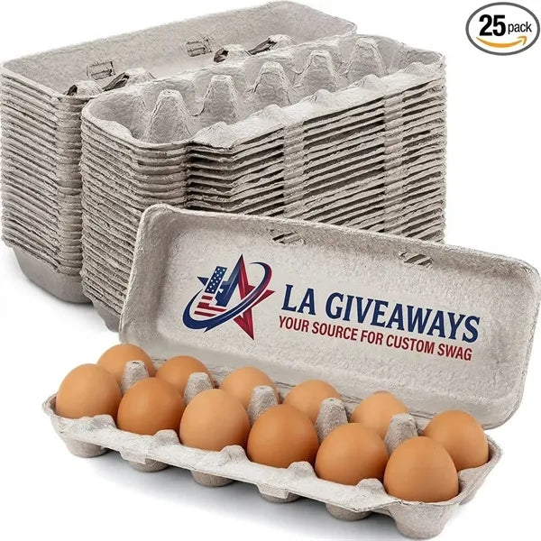 Recycled Pulp Egg Cartons - 1 Dozen Storage Containers
