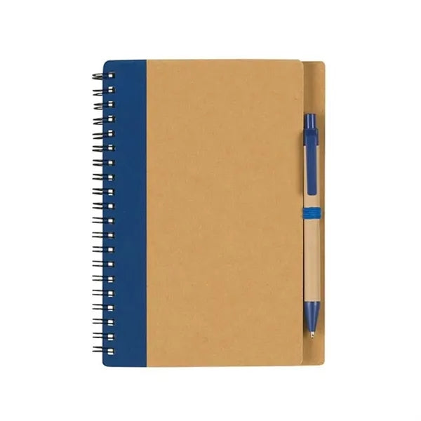 Kraft paper Spiral Notebook with Pen - 7 inches x 5 inches