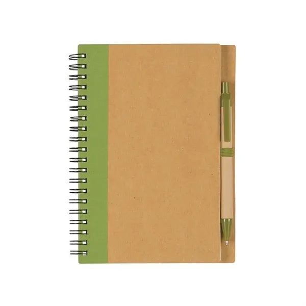 Kraft paper Spiral Notebook with Pen - 7 inches x 5 inches