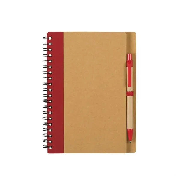 Kraft paper Spiral Notebook with Pen - 7 inches x 5 inches