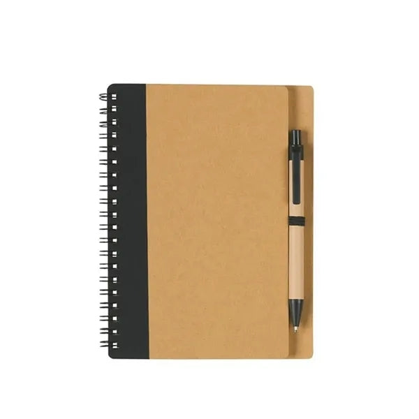 Kraft paper Spiral Notebook with Pen - 7 inches x 5 inches