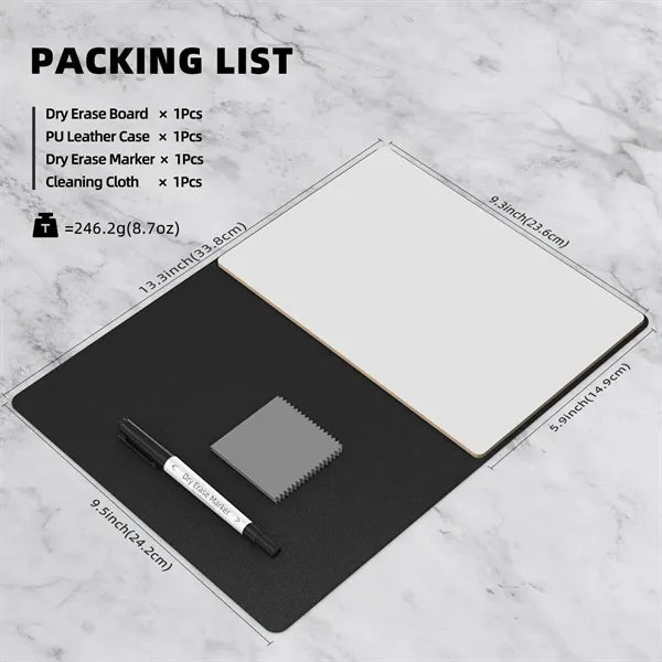 PU Leather Desktop Whiteboard