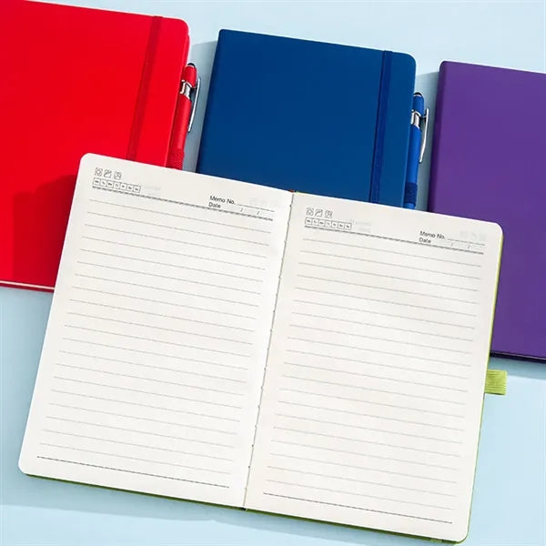 A5 Elastic Band Notebook with Pen