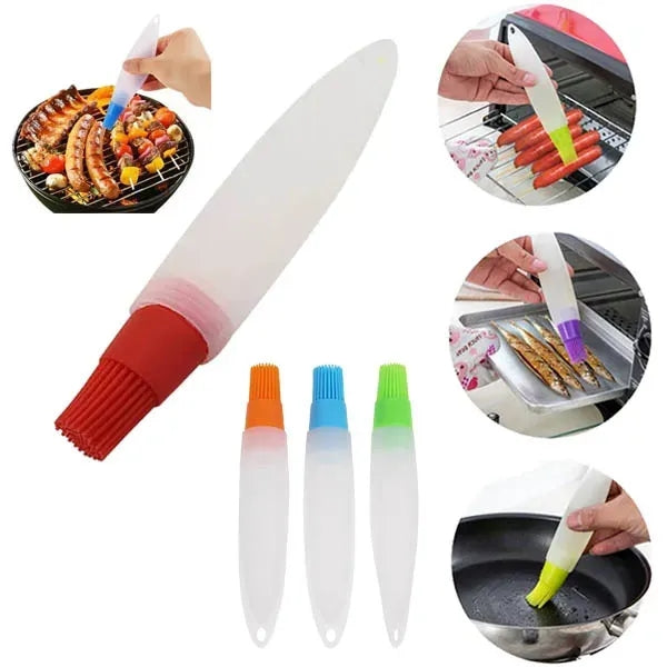 Silicone Cooking Barbecue Baking Grill Oil Bottle Brush