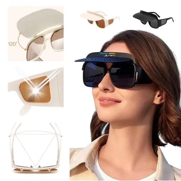 UV400 All-around Polarized Sunglasses with Flip-up Lids