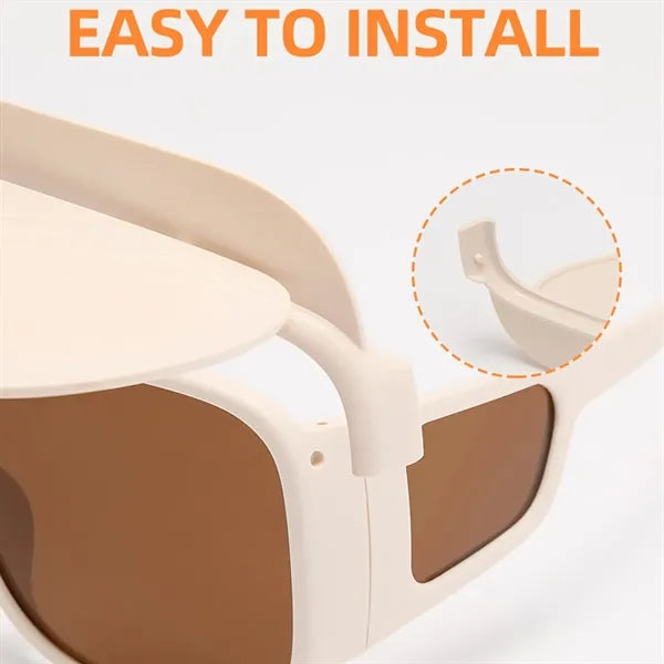 UV400 All-around Polarized Sunglasses with Flip-up Lids