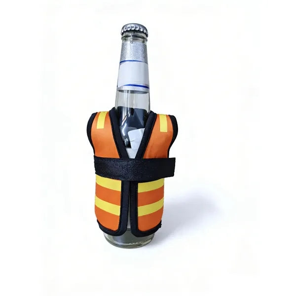 Safety Vest Style Bottle Cooler Koozie