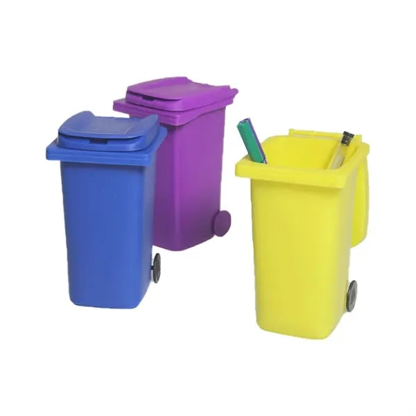 Creative Trash Can Shaped Pen Holder Storage Box PP Tube