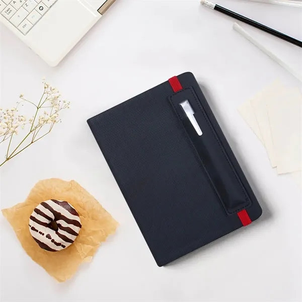 A5 Business Office Notebook Set With Elastic Pen Holder